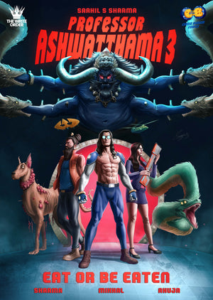 PROFESSOR ASHWATTHAMA ISSUE 3-EAT OR BE EATEN-CHEESE BURGER COMICS (BIG SIZE)