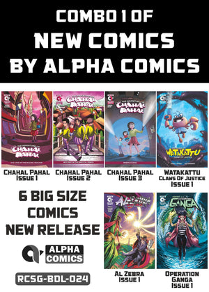 COMBO 1 OF NEW COMICS BY ALPHA COMICS (ENGLISH) (NEW RELEASE) (BIG SIZE)