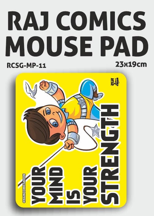 RAJ COMICS SUPER COMMANDO DHRUVA MOUSE PAD-3 (SMALL)